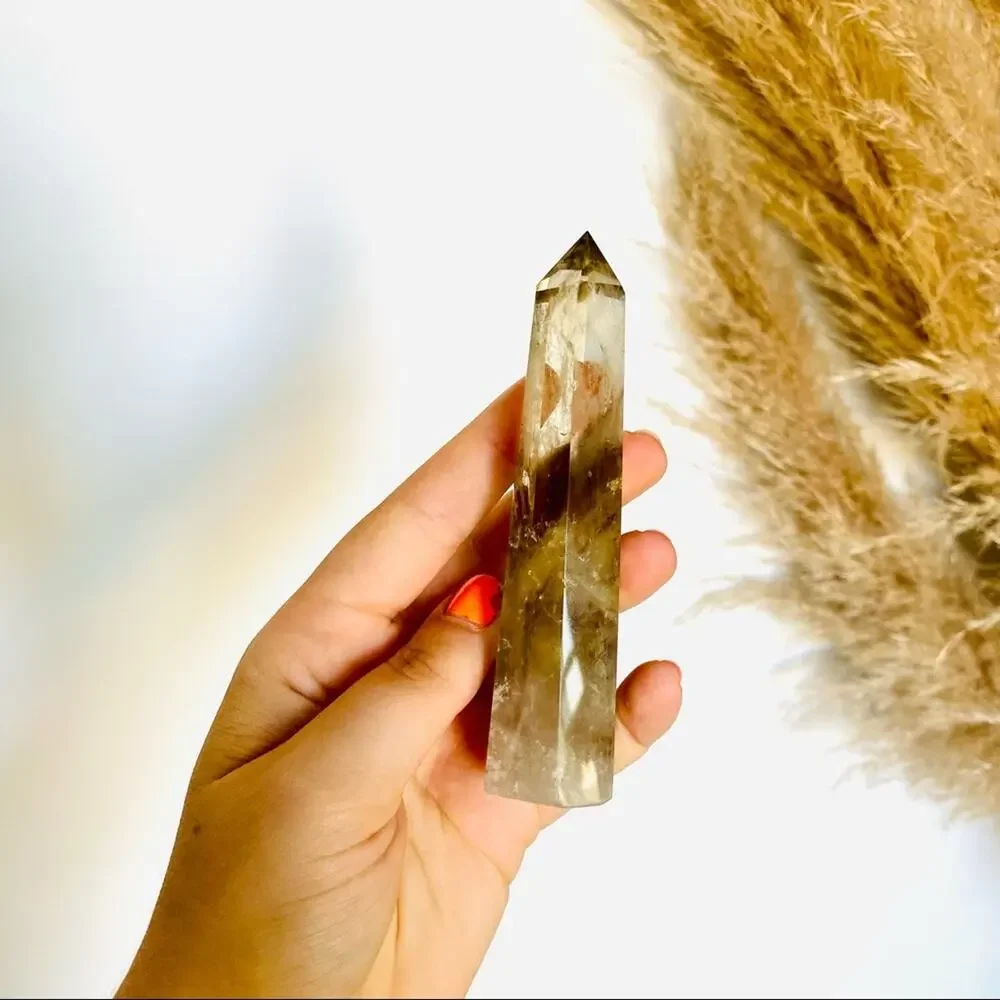 Citrine Polished Genuine 5” Crystal Point Boho Gypsy Meditation Yoga Gemstone